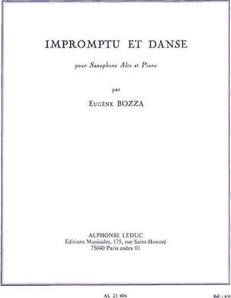 Impromptu Et Danse (saxophone-alto & Piano)